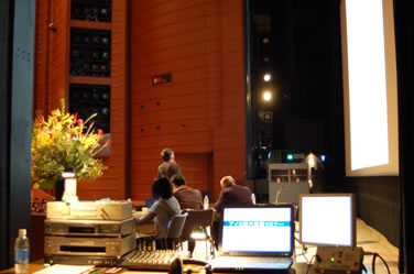 Back-stage at a scientific seminar