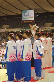 Point display at an indoor stadium